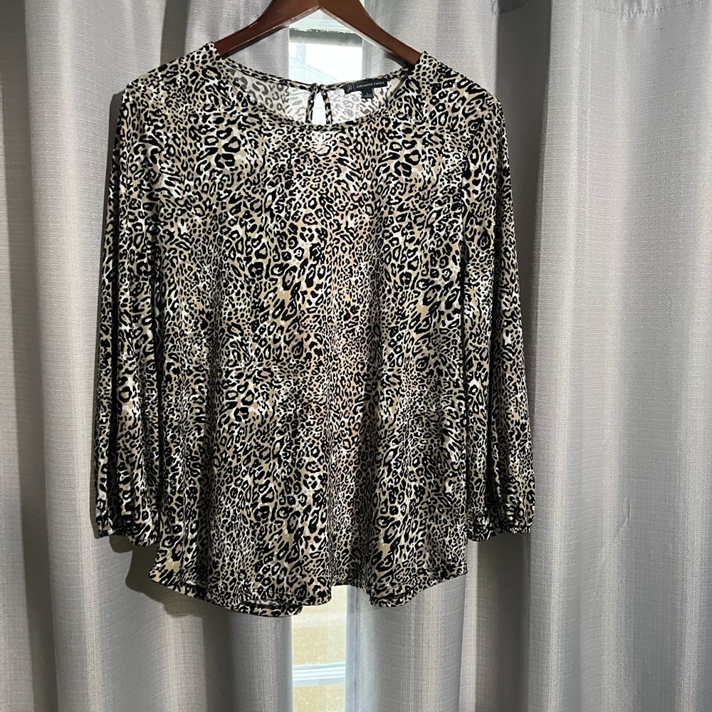 Adrianna Papell Animal Print Blouse